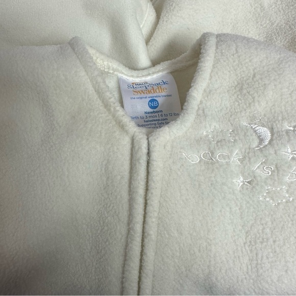 Halo SleepSack Swaddle Newborn Embordered "Sweet Dreams" Cream Up to 3 Months - Picture 15 of 15